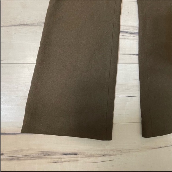 Tory Burch Brown Wool Wide Leg Sailor Button Front Dress Slacks Pants size 2 - Picture 2 of 13